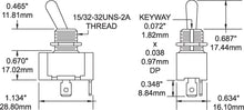 Blue Sea Systems schakelaar WD toggle SPST (Aan)-Uit-(Aan) (4154-BSS)