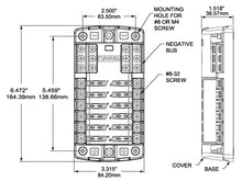 Blue Sea Systems zekeringblok ST-blade 12 circuits met aarding/afdekking (5026-BSS)
