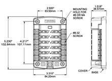Blue Sea Systems zekeringblok ST-blade 12 circuits met afdekking (5029-BSS)