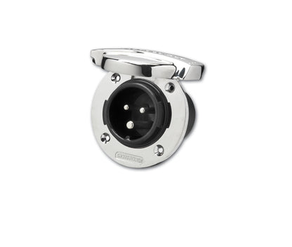 Marinco 32A 230V easy lock inlaat roestvrij staal met behuizing (6371EL-BX)