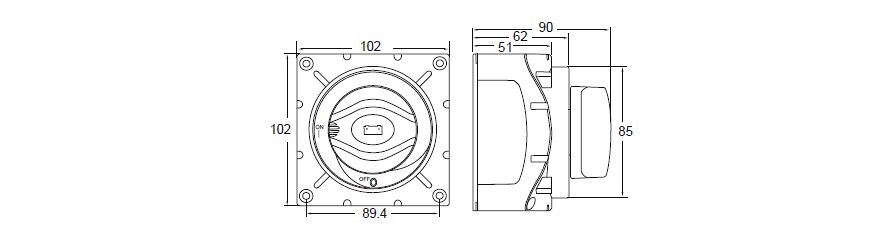 BEP Marine batterijschakelaar On/Off 48V max. 600A continu (720)
