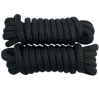 Hollex fenderlijn zwart 12mm 16 strengen L=1,5mtr (2) (FLZ12015PP)