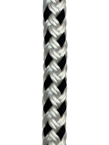 Hollex landvast polyester wit/zwart 10mm 16 strengen L=4mtr (LVW1004POLY)
