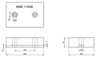 MME huid/roeranode aluminium MME110AB (MME110AB)