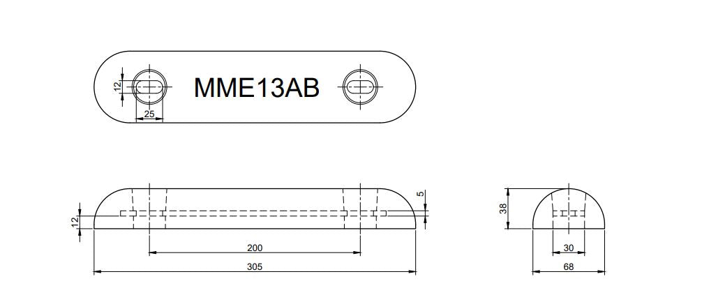 MME huid/roeranode aluminium MME13AB (MME13AB)