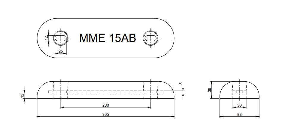 MME huid/roeranode aluminium MME15AB (MME15AB)