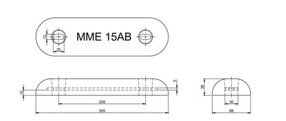 MME huid/roeranode aluminium MME15AB (MME15AB)