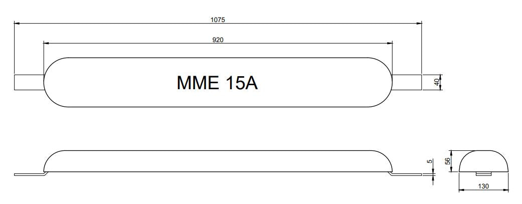 MME huid/roeranode aluminium MME15A (MME15A)