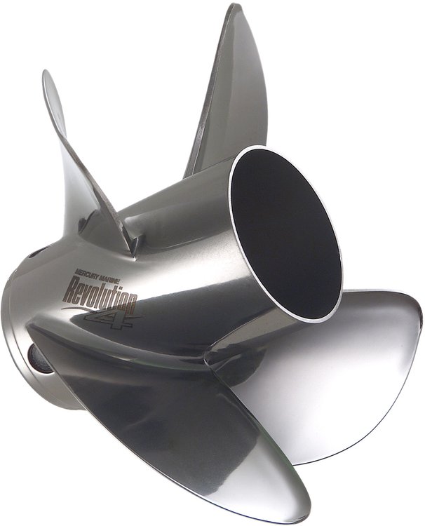 Mercury - Revolution 4 XP Racing Propeller - 4-Blade - 150 - 400 HP and 450R HD Gear Case Outboards Only - Sterndrive up to 600 HP - 14.6 Dia. - 17 Pitch - 48-8M0142118